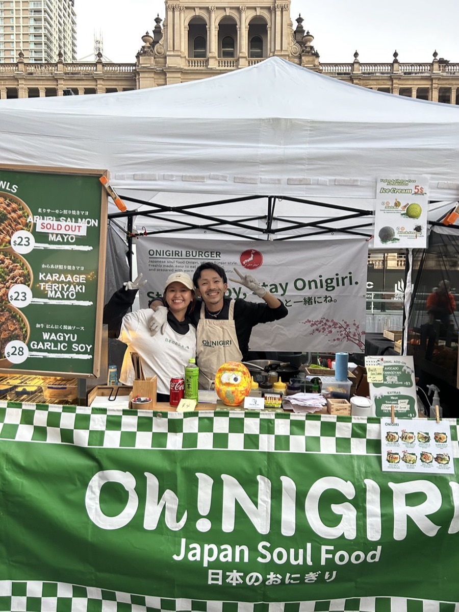 OH!NIGIRI team at the market stall